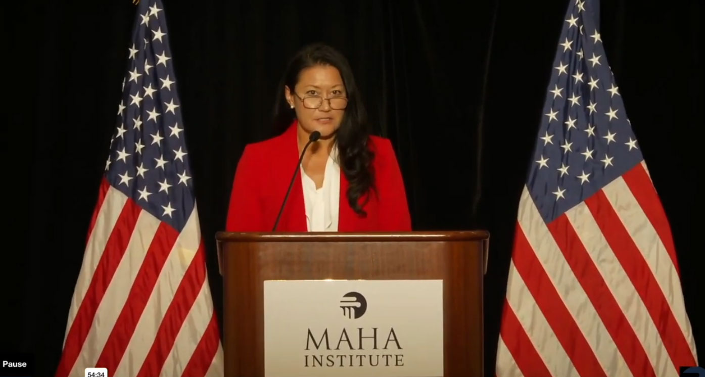 Zen Honeycutt speaking at MAHA Institute roundtable
